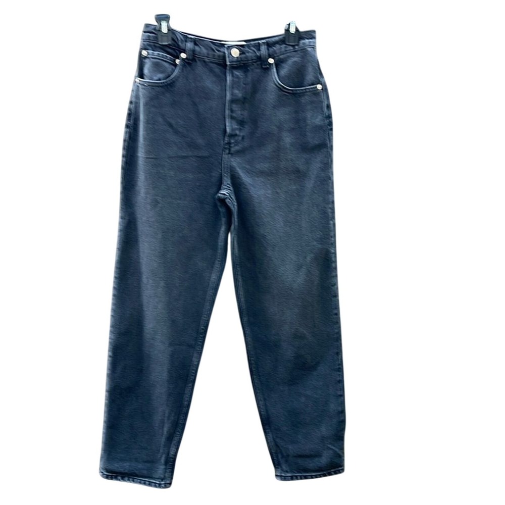 Triarchy Women's Button Fly Organic Cotton‎ High Rise Mom Jeans Baggy sz 27 NWT